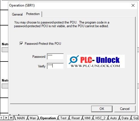 how to unlock password s7-200 plc