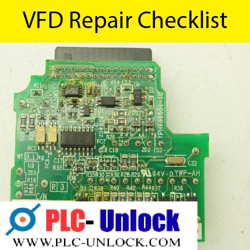 Checklist for Repairing VFD